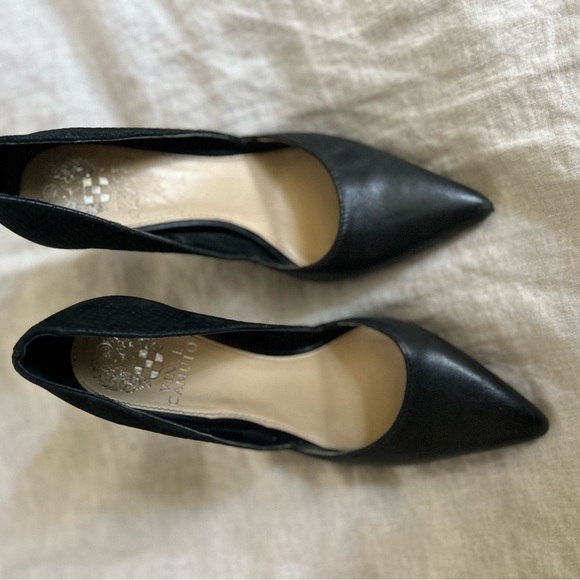 Vince Camuto Black Textured Stiletto Heels - Picture 6 of 12